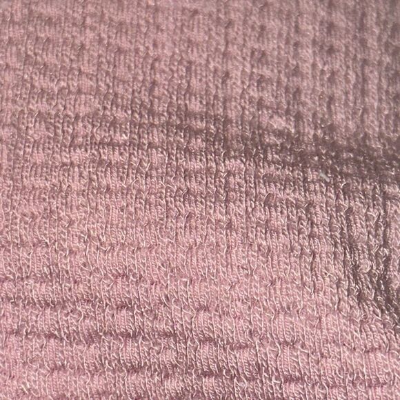 Almost Famous Pink Lace-up Textured Waffle Knit Cap Sleeve Top Ladies XS - Picture 7 of 9